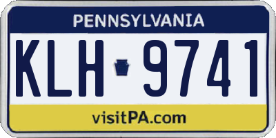 PA license plate KLH9741