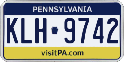 PA license plate KLH9742