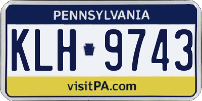 PA license plate KLH9743