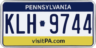 PA license plate KLH9744