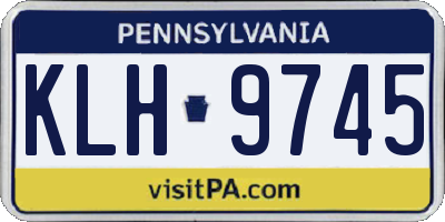 PA license plate KLH9745