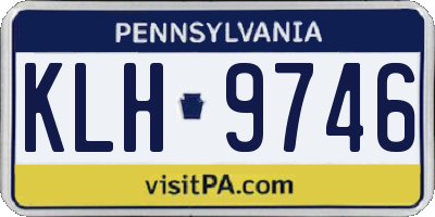 PA license plate KLH9746