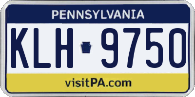 PA license plate KLH9750