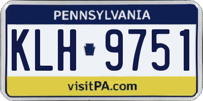 PA license plate KLH9751