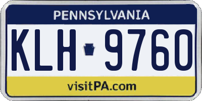 PA license plate KLH9760