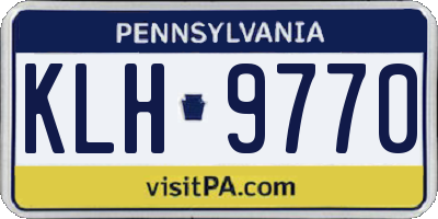 PA license plate KLH9770