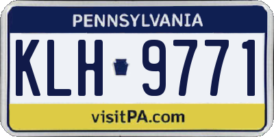 PA license plate KLH9771