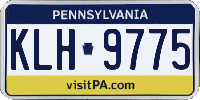 PA license plate KLH9775