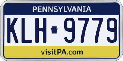 PA license plate KLH9779