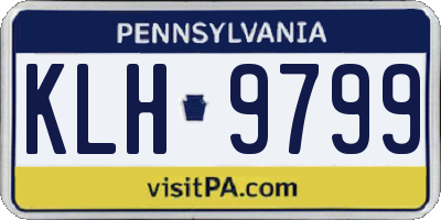 PA license plate KLH9799