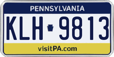 PA license plate KLH9813