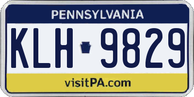 PA license plate KLH9829