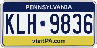 PA license plate KLH9836