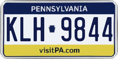 PA license plate KLH9844