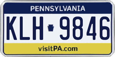 PA license plate KLH9846