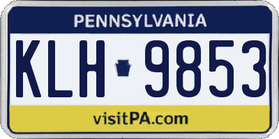 PA license plate KLH9853