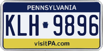 PA license plate KLH9896