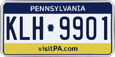 PA license plate KLH9901