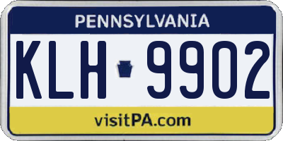 PA license plate KLH9902