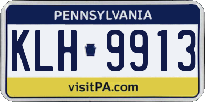 PA license plate KLH9913