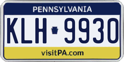 PA license plate KLH9930
