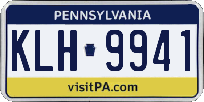 PA license plate KLH9941
