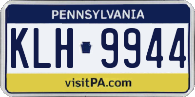 PA license plate KLH9944