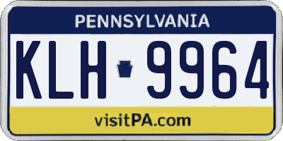 PA license plate KLH9964