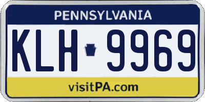 PA license plate KLH9969