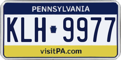PA license plate KLH9977