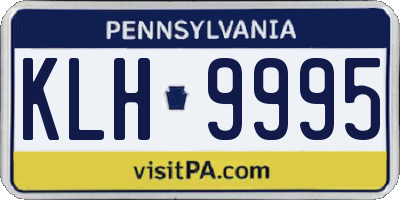 PA license plate KLH9995