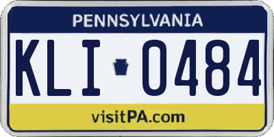 PA license plate KLI0484