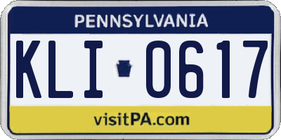 PA license plate KLI0617