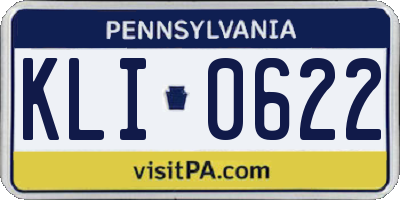 PA license plate KLI0622