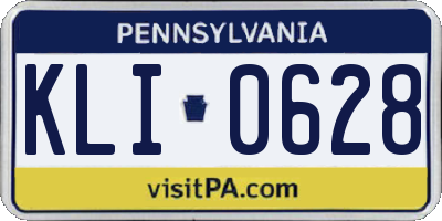 PA license plate KLI0628