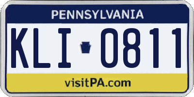 PA license plate KLI0811