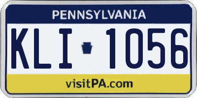 PA license plate KLI1056