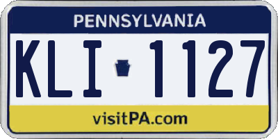 PA license plate KLI1127