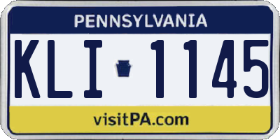 PA license plate KLI1145