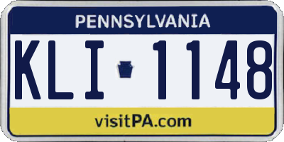 PA license plate KLI1148