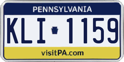 PA license plate KLI1159