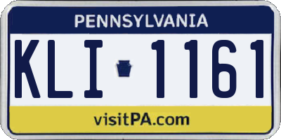 PA license plate KLI1161