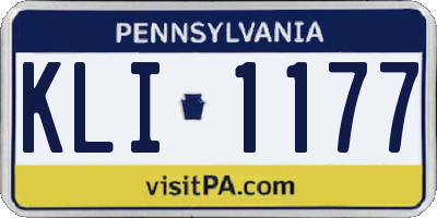 PA license plate KLI1177