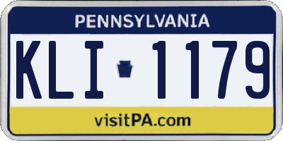 PA license plate KLI1179
