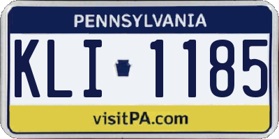 PA license plate KLI1185