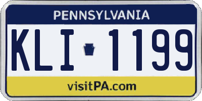 PA license plate KLI1199