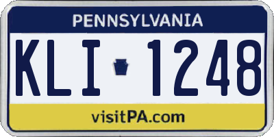 PA license plate KLI1248