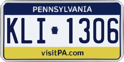 PA license plate KLI1306