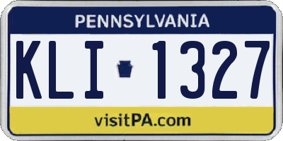PA license plate KLI1327