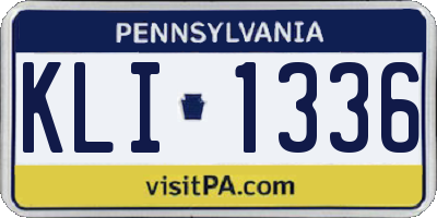 PA license plate KLI1336